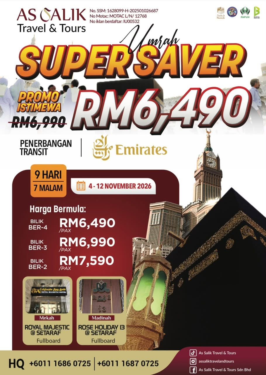 Pakej Umrah Super Saver
